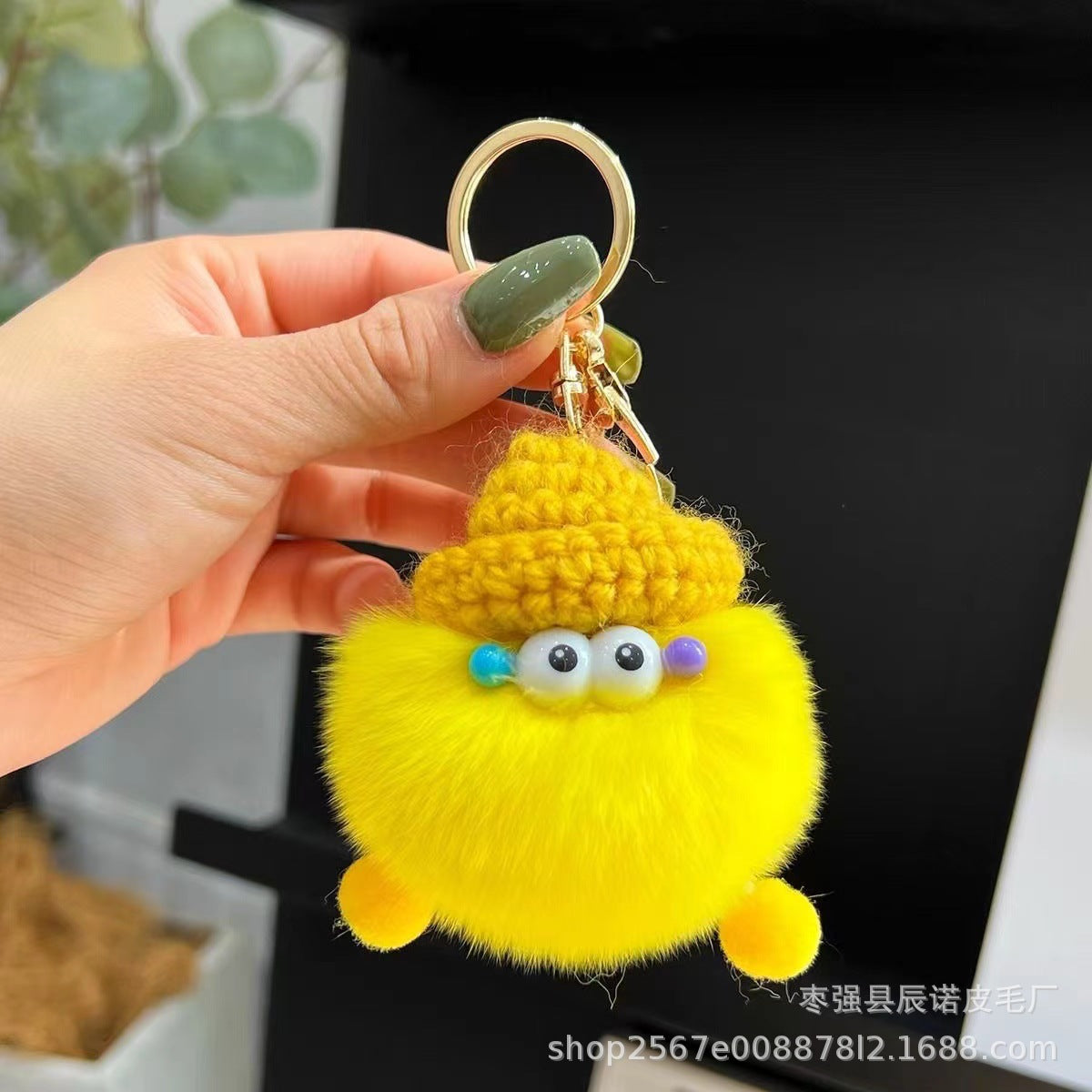Wholesale  ugly cute small coal cart key chain